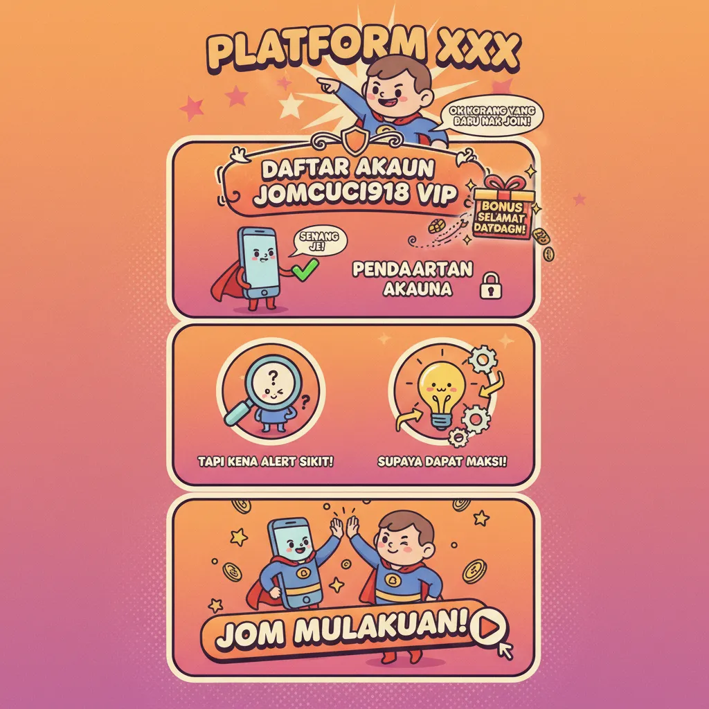 Daftar Akaun Jomcuci918 VIP & Bonus Selamat Datang