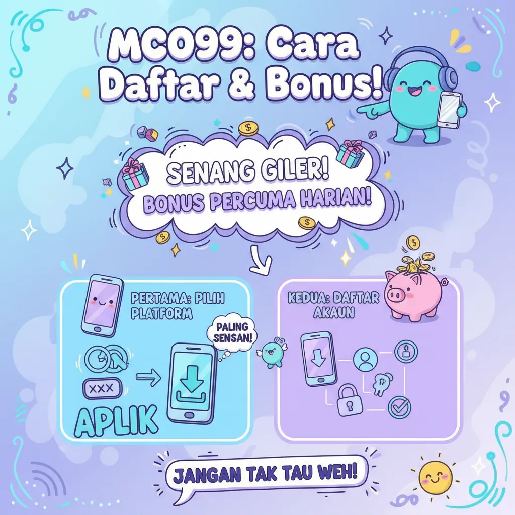 Cara Daftar Akaun MCO99 dan Bonus Percuma Harian