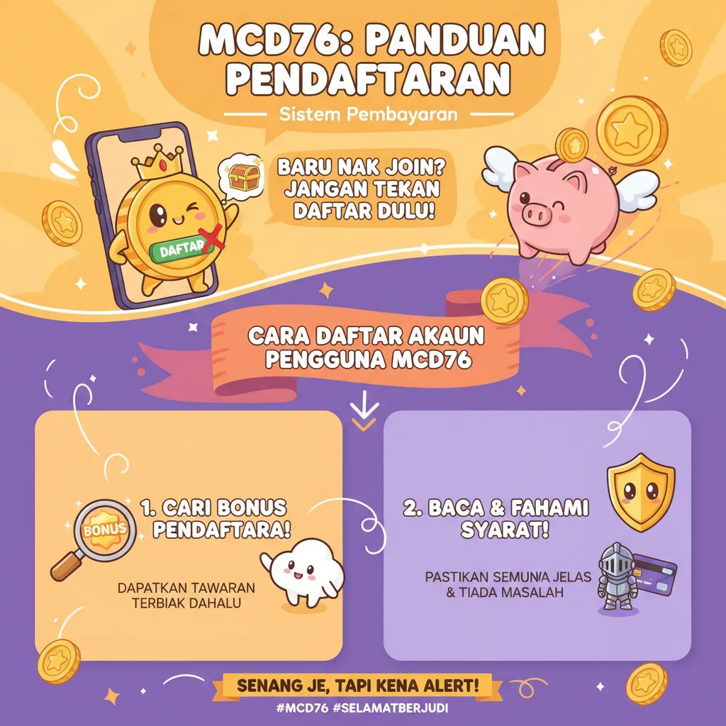 Panduan Daftar Akaun mcd76 & Bonus